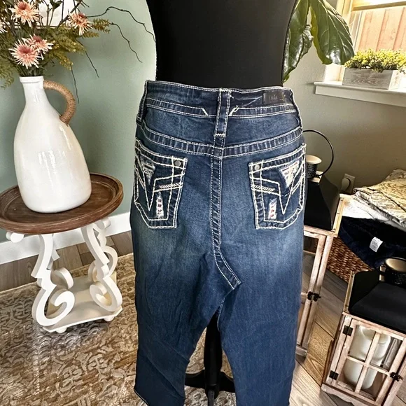 Vigoss Women's Dark Blue Boot Cut Jeans - Picture 6 of 6